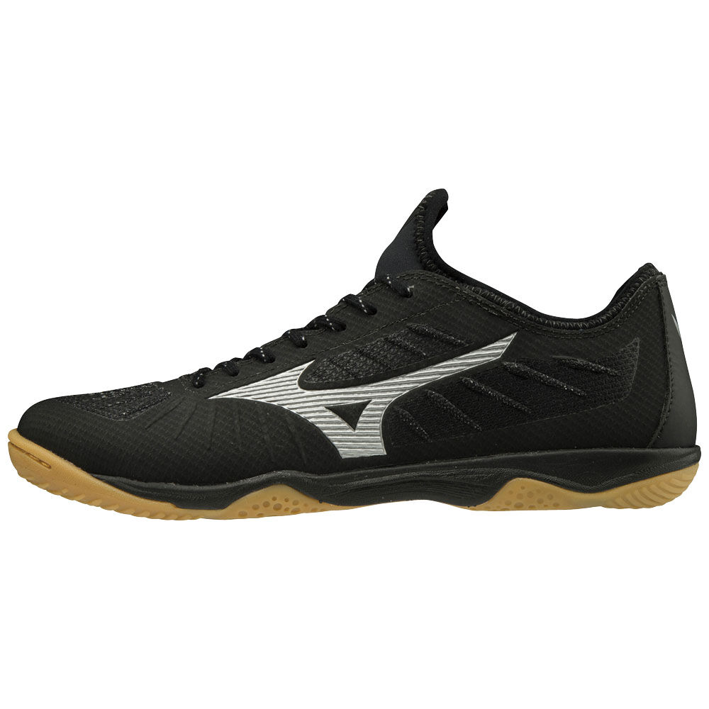 Mizuno REBULA SALA ELITE IN Férfi Focicipő Fekete/Titán TFU065721